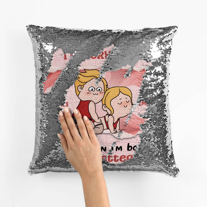 Personalized Couple Throw Pillow - Customized Name & Photo When I'm Good I'm Very Good Pillow - Best Valentine Gift For Couple