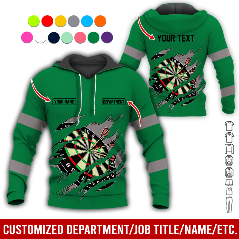 Personalized Darts Premium Hoodie, Customized Name, Text & Department Darts Hoodie, Perfect Gift For Darts Lovers, Friend, Family