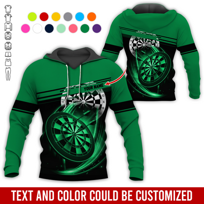 Customized Name Darts Premium Hoodie, Darts Pattern For Men & Women Hoodie, Perfect Gift For Darts Lovers, Darts Player