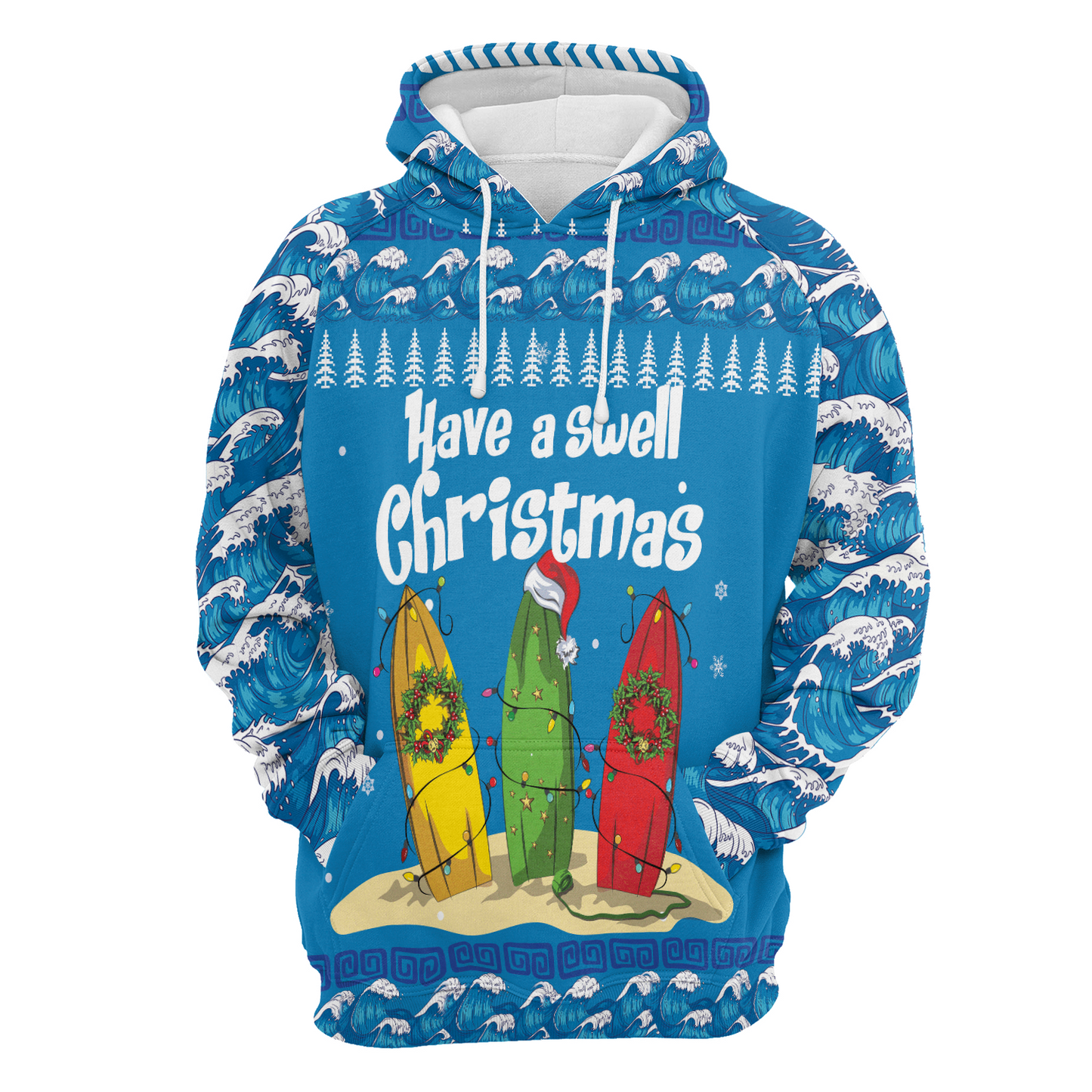 Surfer Swell Christmas Pullover Premium Hoodie Have A Swell Christmas, Perfect Outfit For Men And Women On Christmas New Year Autumn Winter