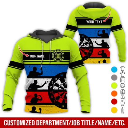 Customized Name Darts Premium Hoodie, How To Play Darts Pattern Darts Hoodie For Men & Women - Gift For Darts Lovers, Friend, Family