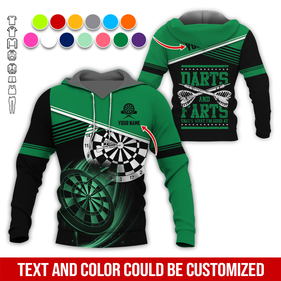 Customized Name & Text Darts Premium Hoodie, Darts & Darts That's What I'm Good At Hoodie, Perfect Gift For Darts Lovers, Darts Player