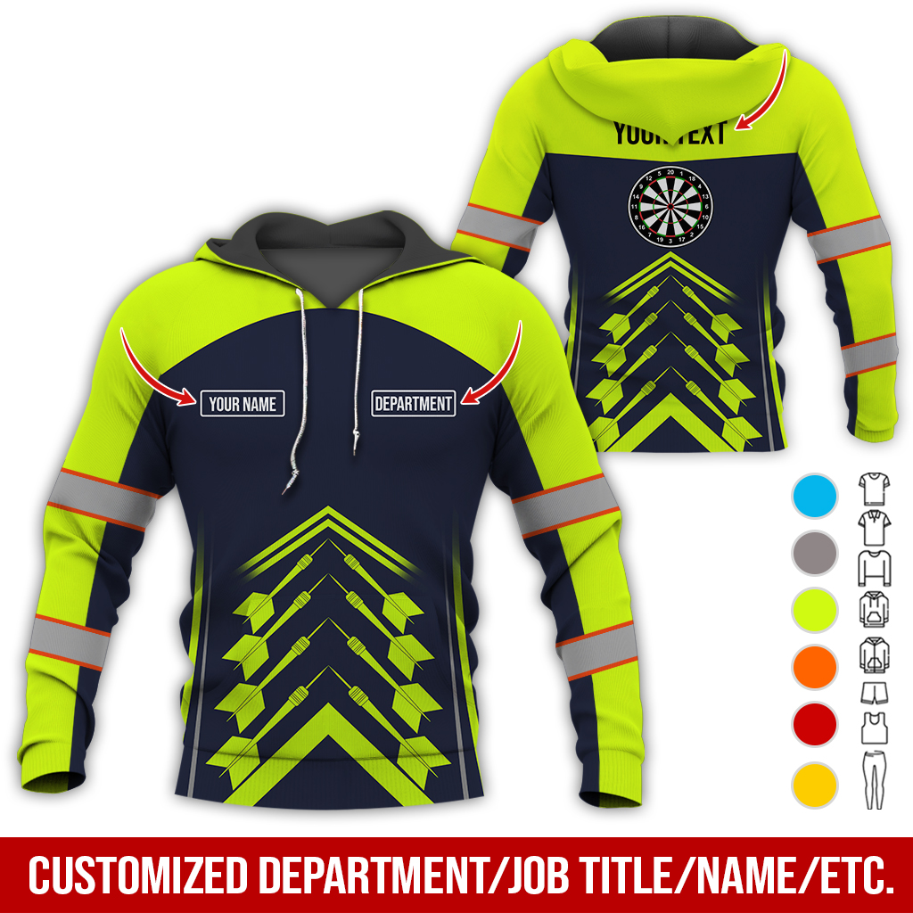 Customized Name Darts Premium Hoodie, Horizontal Stripe Pattern Hoodie For Men & Women, Perfect Gift For Darts Lovers, Friend, Family