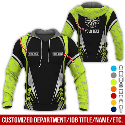 Personalized Darts Premium Hoodie, Darts Pattern Hoodie Black For Men & Women, Perfect Gift For Darts Lovers, Friend, Family