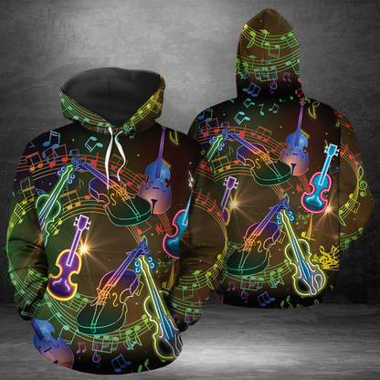 Awesome Violin Neon Light Pullover Premium Hoodie, Perfect Outfit For Men And Women On Christmas New Year Autumn Winter