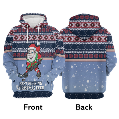 Hockey Premium Christmas Hoodie, Santa Hockey Unisex Hoodie For Men & Women - Perfect Gift For Christmas, Hockey Lover