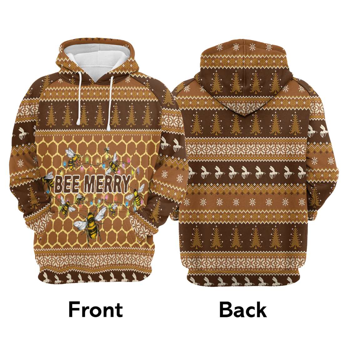Bee Premium Christmas Hoodie, Bee Merry Christmas Unisex Hoodie For Men & Women - Perfect Gift For Christmas, Bee Lover
