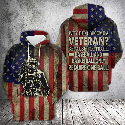 Veteran US Flag Forever Pullover Premium Hoodie Why Did I Become A Veteran, Perfect Outfit For Men And Women On Christmas New Year Autumn Winter