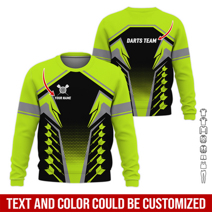 Customized Darts Sweatshirt, Personalized Name & Text Sweatshirt For Men & Women, Perfect Gift For Darts Lovers, Friend, Family