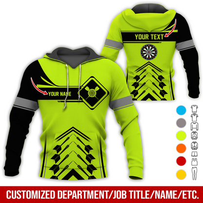 Customized Name Darts Premium Hoodie, Elevate Your Dart Game With Our Custom Name Hoodie, Perfect Gift For Darts Lovers, Friend, Family