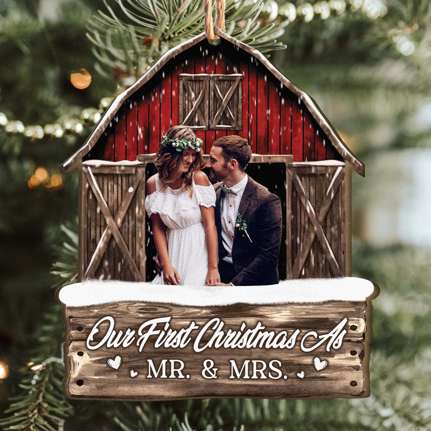 Personalized Couple Acrylic Ornament - Customized Our First Christmas Acrylic Ornament - Perfect Gift For Couple