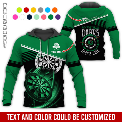 Customized Name & Text Darts Premium Hoodie, So You Throw Darts That's Cute Darts Hoodie, Perfect Gift For Darts Lovers, Darts Player