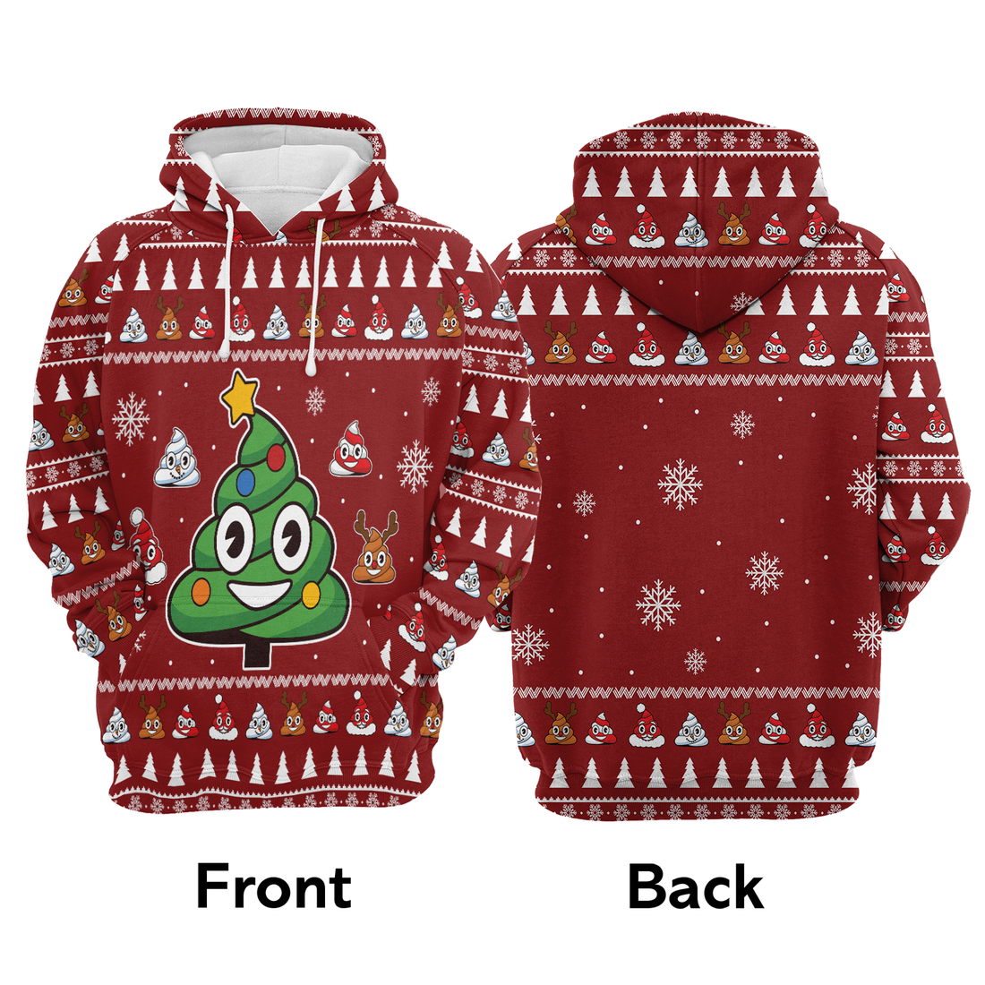 Poop Premium Christmas Hoodie, Poop Christmas Tree Unisex Hoodie For Men & Women - Perfect Gift For Christmas, Family