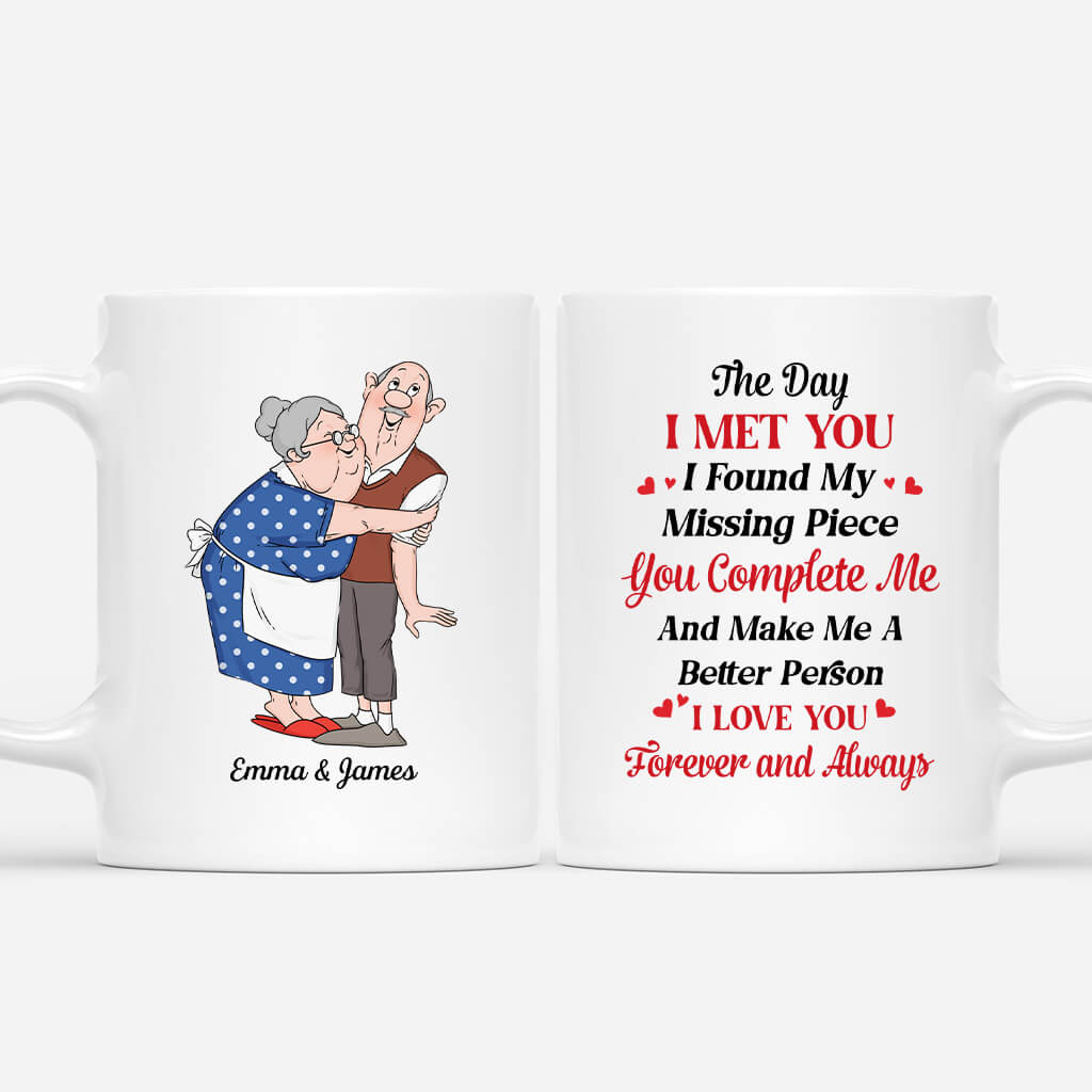 Personalized Couple Mug - Customized The Day I Met You I Found My Missing Piece Mug, Best Valentine Gift For Couple