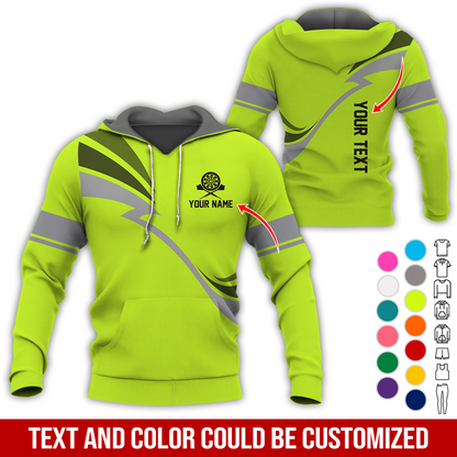 Personalized Darts Premium Hoodie, Customized Name & Text Lightning Pattern Darts Hoodie, Perfect Gift For Darts Lovers, Friend, Family