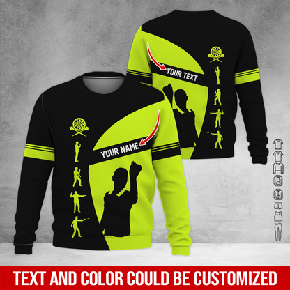 Customized Darts Sweatshirt, Personalized Name Sweatshirt, How to play Darts Pattern Sweatshirt, Perfect Gift For Darts Lovers, Friend, Family