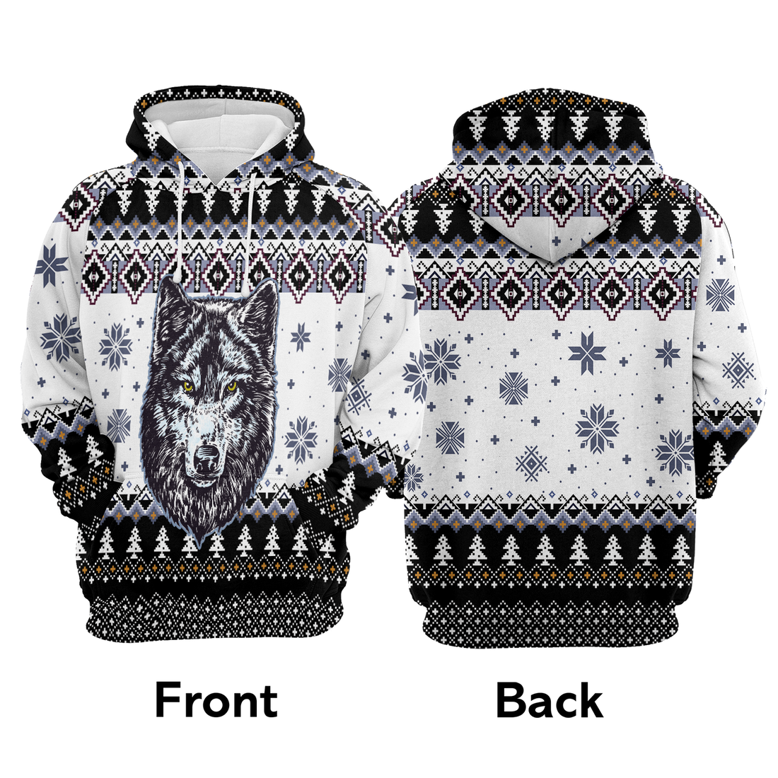 Wolf Premium Christmas Hoodie, Awesome Wolf Christmas Unisex Hoodie For Men & Women - Perfect Gift For Christmas, Wolf Lover