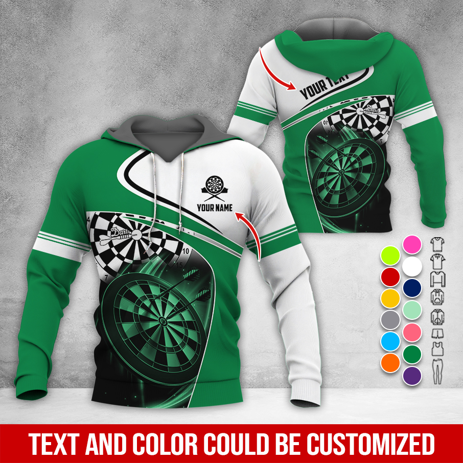 Customized Name & Text Darts Premium Hoodie, Darts Is My Life Hoodie, Perfect Gift For Darts Lovers, Darts Player