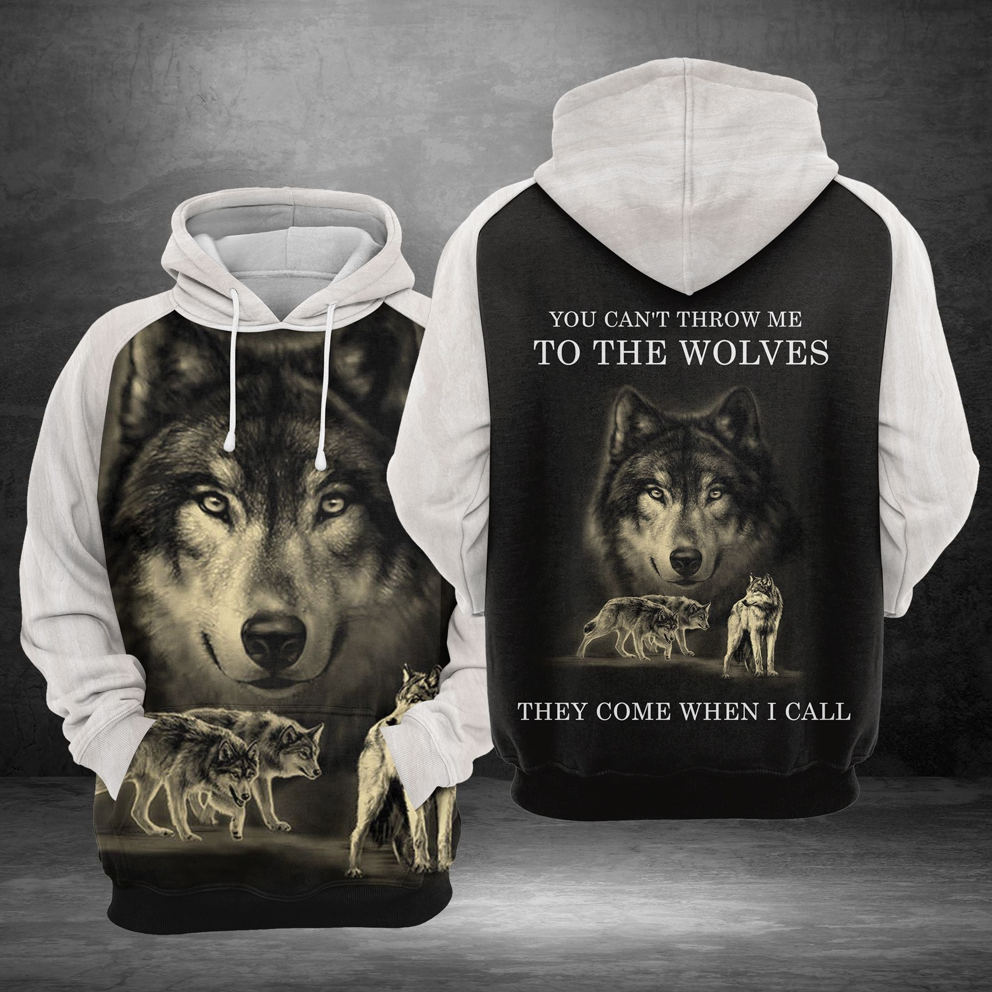 Grey Wolf Pullover Premium Hoodie They Come When I Call Wolves, Perfect Outfit For Men And Women On Christmas New Year Autumn Winter