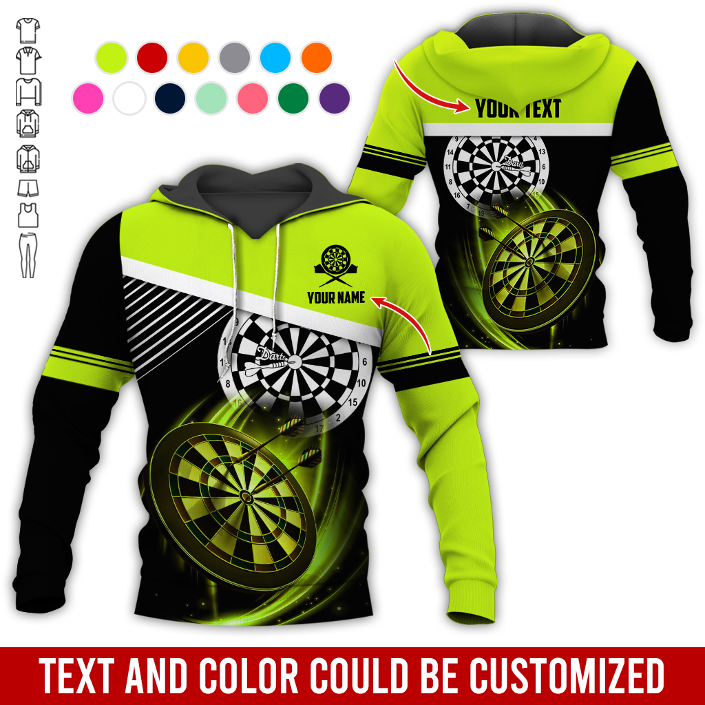 Personalized Name & Text Darts Premium Hoodie, The Dart is a unique Hoodie, Perfect Gift For Darts Player, Darts Lovers, Friend, Family