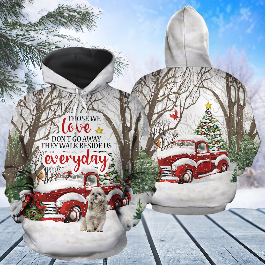 Shih Tzu Lover Pullover Premium Hoodie They Walk Beside us Everyday, Perfect Outfit For Men And Women On Christmas New Year Autumn Winter