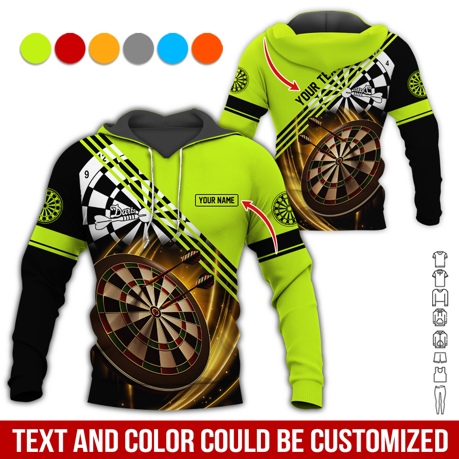 Customized Name & Text Darts Premium Hoodie, Custom Darts Team Hoodie For Men & Women, Perfect Gift For Darts Lovers, Friend, Family