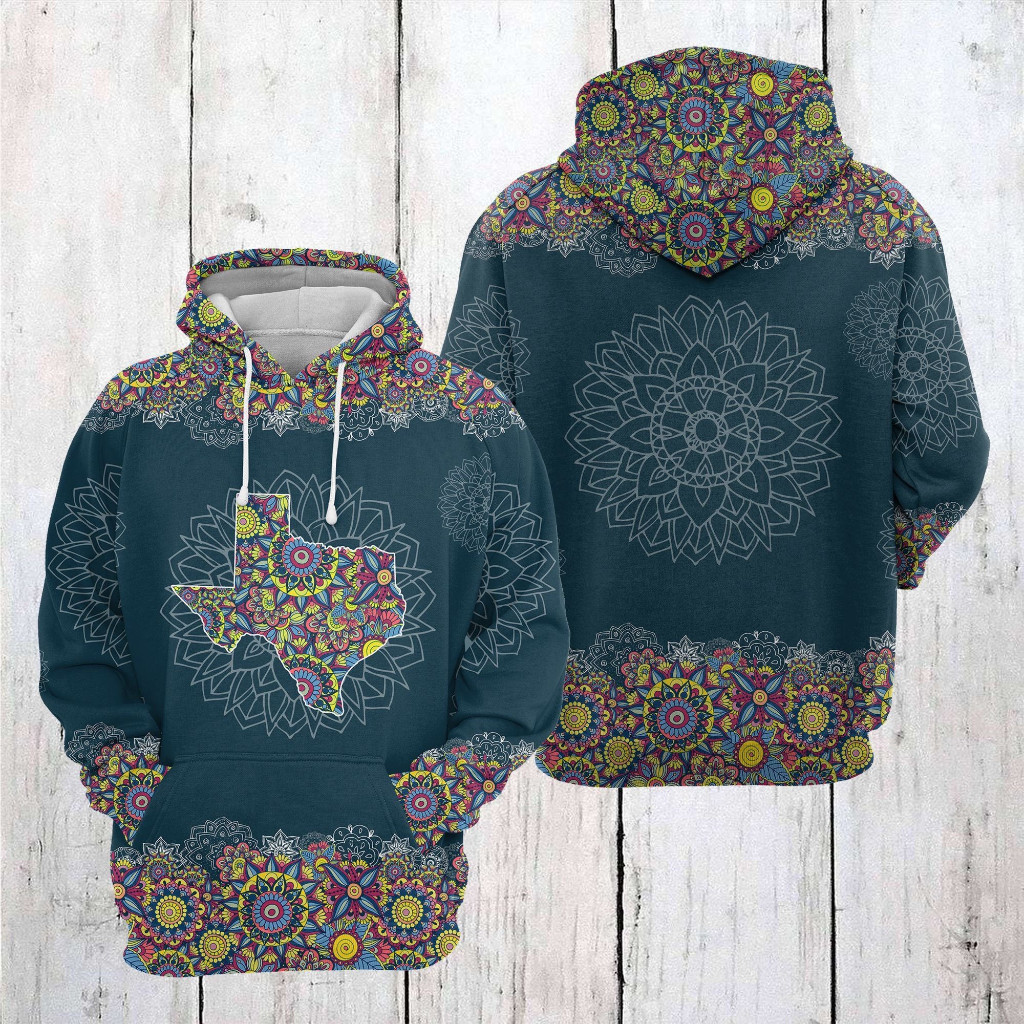 Awesome Texas Mandala Pattern Pullover Premium Hoodie, Perfect Outfit For Men And Women On Christmas New Year Autumn Winter