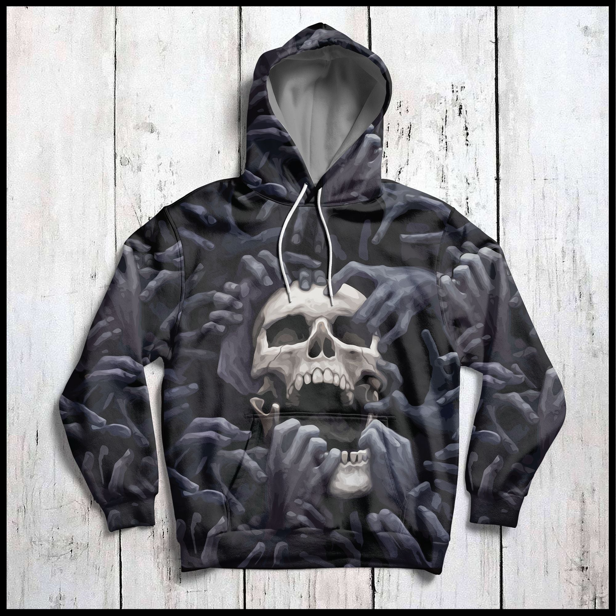 Skull Hands From The Hel Pullover Premium Hoodie, Perfect Outfit For Men And Women On Christmas New Year Autumn Winter