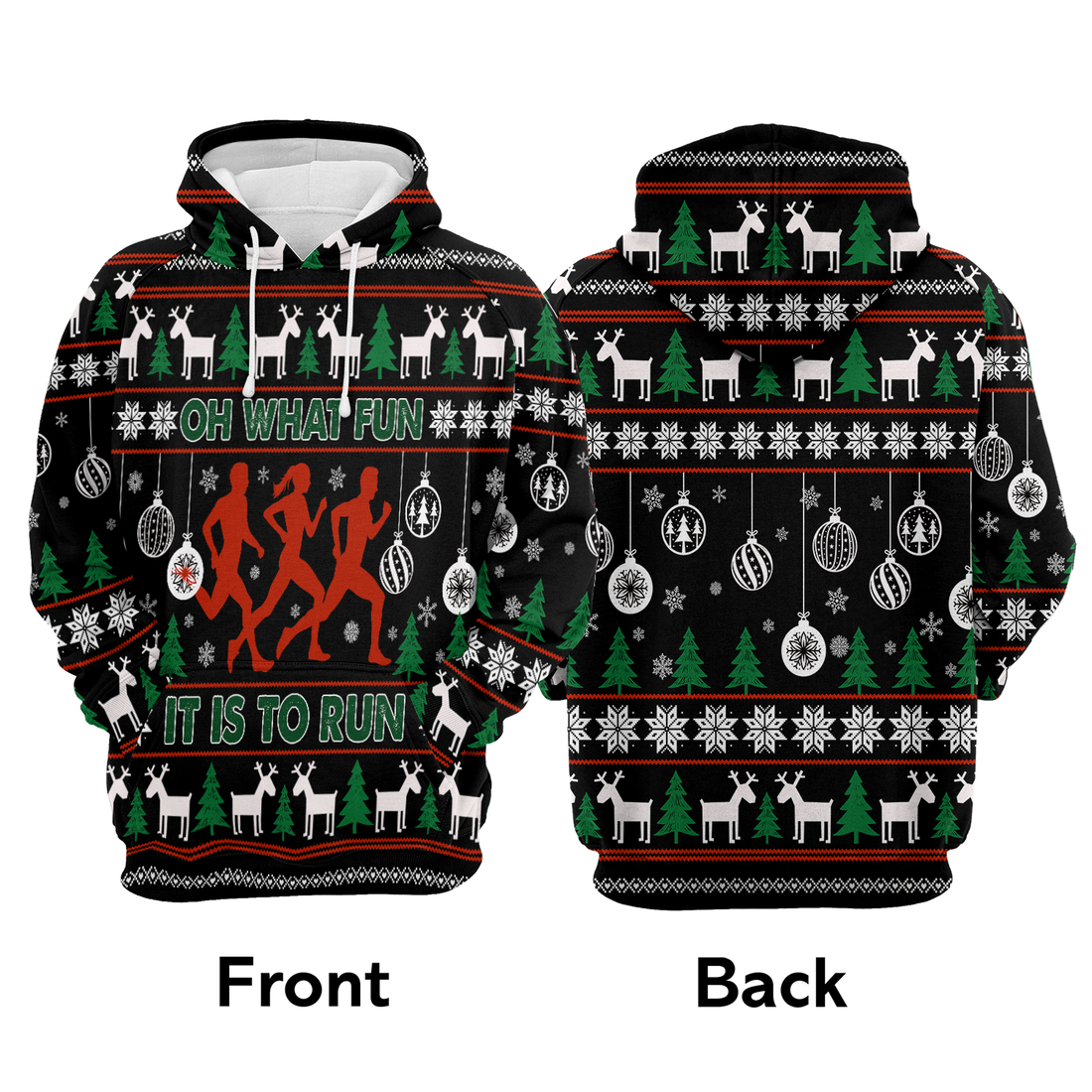 Running Premium Christmas Hoodie, Running Oh What Fun It Is Run Christmas Unisex Hoodie For Men & Women - Perfect Gift For Christmas, Friends, Family