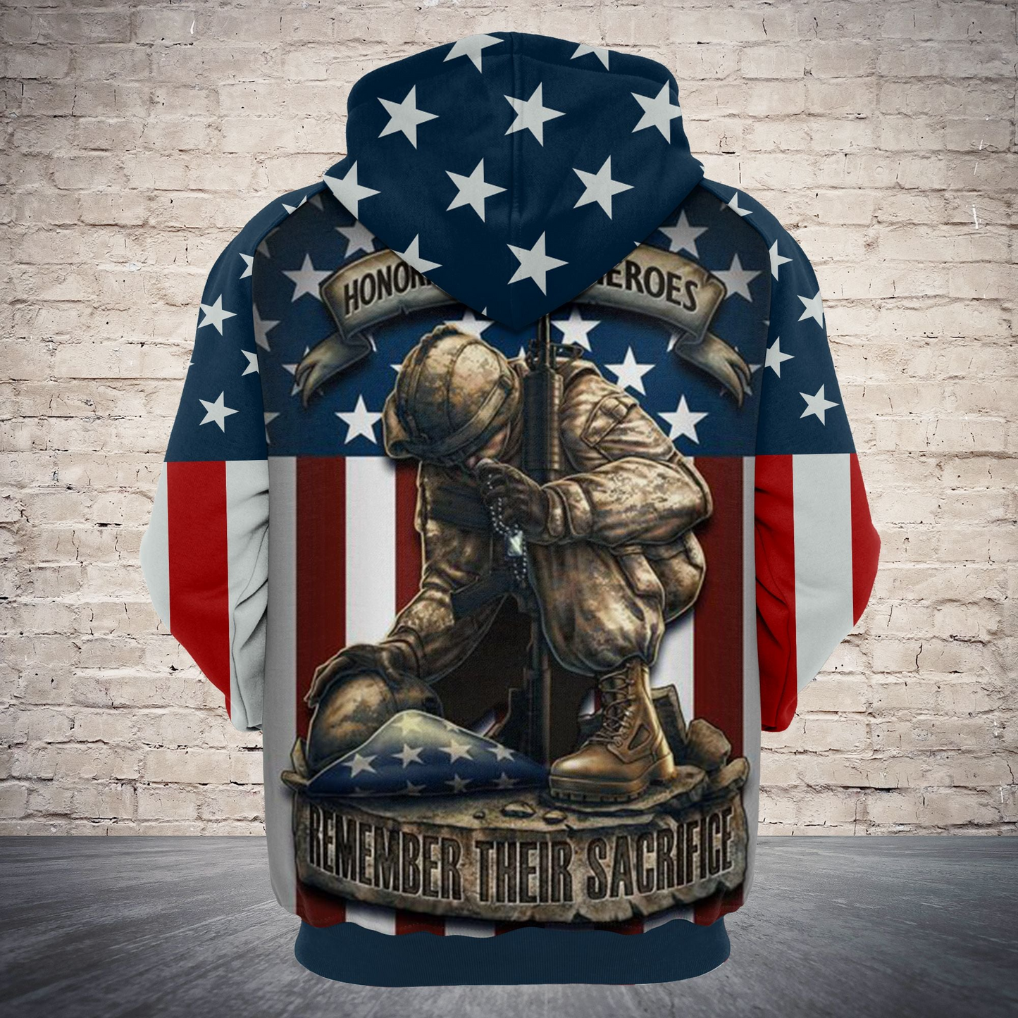 Veteran US Flag Forever Pullover Premium Hoodie Remember Their Sacrifice, Perfect Outfit For Men And Women On Christmas New Year Autumn Winter