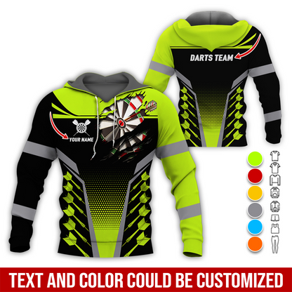 Customized Name & Team Name Darts Premium Hoodie, Personalized Hoodie For Darts Player, Perfect Gift For Darts Lovers, Friend, Family
