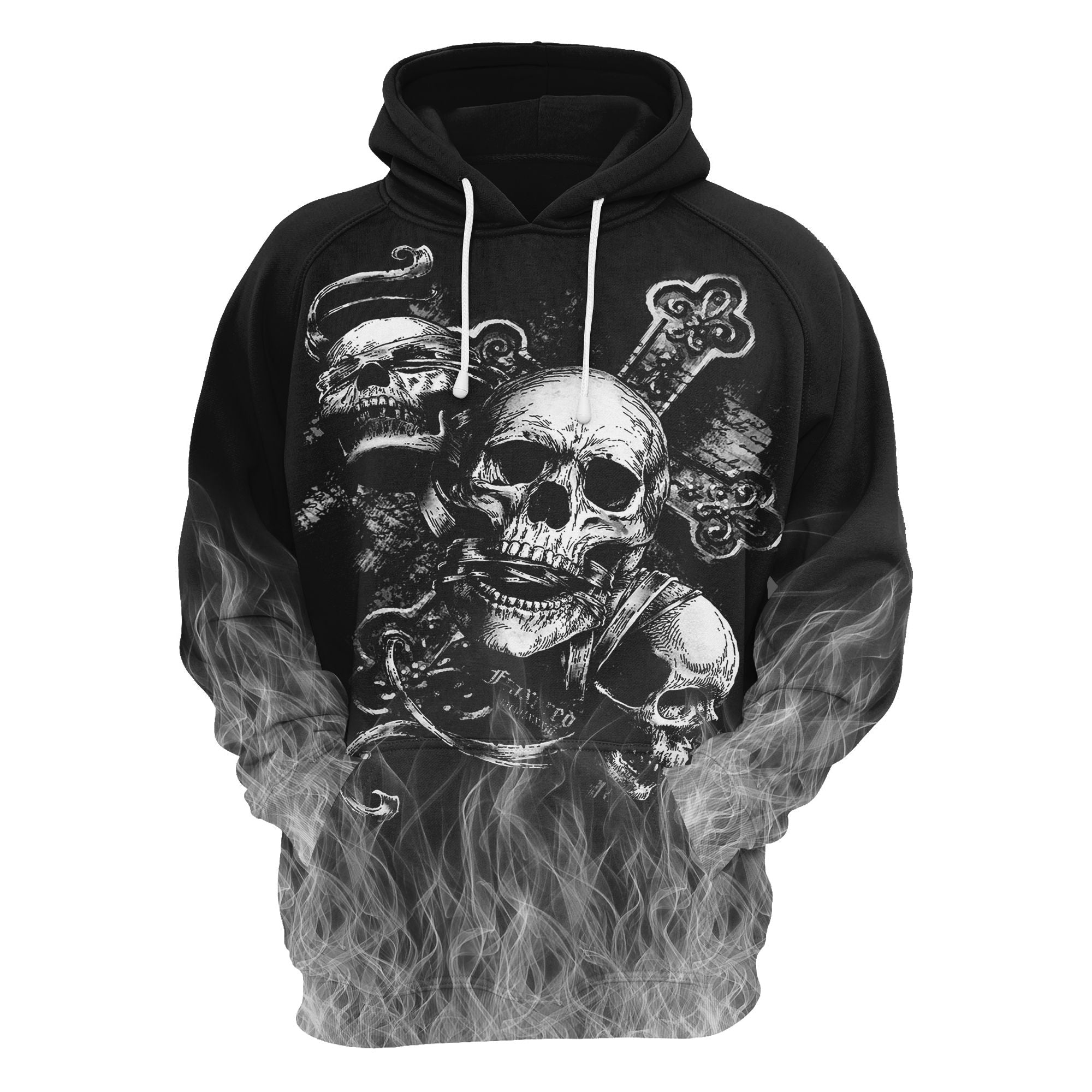 Skull Black Smoke Pullover Premium Hoodie, Perfect Outfit For Men And Women On Christmas New Year Autumn Winter