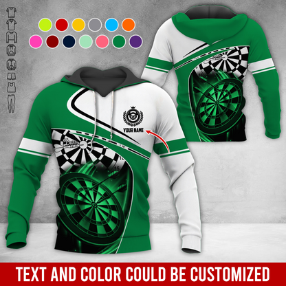 Customized Name Darts Premium Hoodie, Darts Is My Life White Hoodie, Perfect Gift For Darts Lovers, Friend, Family