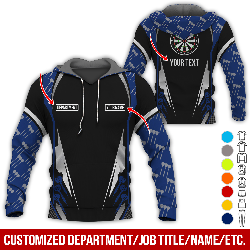 Personalized Darts Premium Hoodie, Darts Pattern Hoodie Black For Men & Women, Perfect Gift For Darts Lovers, Friend, Family