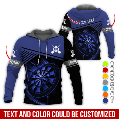 Customized Name & Text Darts Premium Hoodie, Darts Colorful Hoodie For Men & Woman, Perfect Gift For Darts Lovers, Darts Player