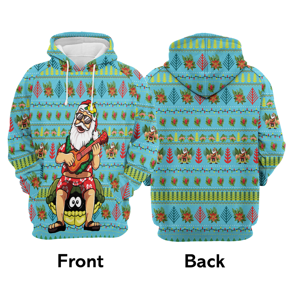 Hawaiian Santa Premium Christmas Hoodie, Hawaiian Santa Christmas Singing Unisex Hoodie For Men & Women - Perfect Gift For Christmas, Family