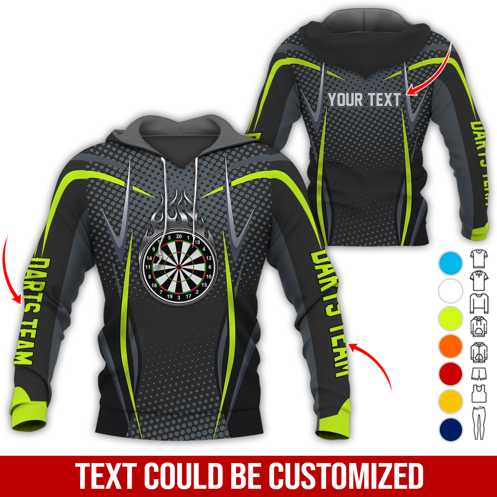 Personalized Darts Premium Hoodie, Dartboards & Black Flame Hoodie For Men & Women, Perfect Gift For Darts Lovers, Darts Player