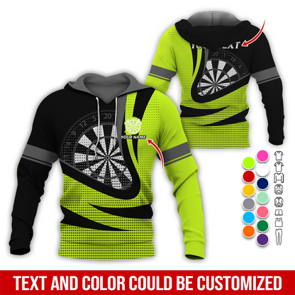Personalized Name & Text Darts Premium Hoodie, Spot Pattern Darts Hoodie, Perfect Gift For Darts Lovers, Friend, Family