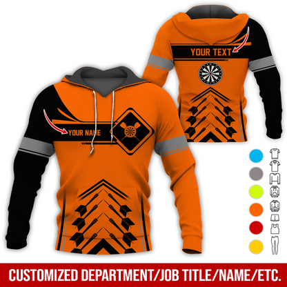 Customized Name Darts Premium Hoodie, Elevate Your Dart Game With Our Custom Name Hoodie, Perfect Gift For Darts Lovers, Friend, Family