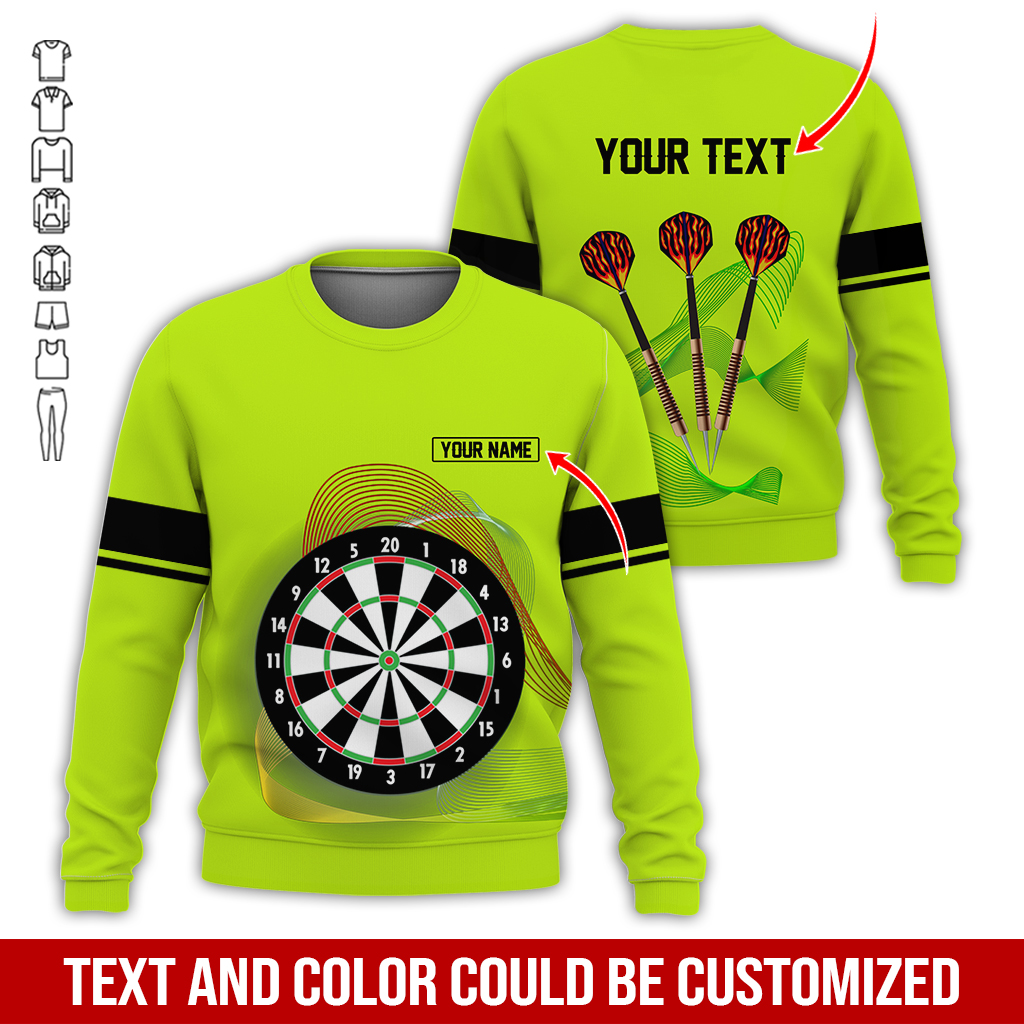 Customized Darts Sweatshirt, Personalized Name & text Sweatshirt,Black Line Pattern Sweatshirt For Men & Women, Perfect Gift For Darts Lovers, Friend, Family