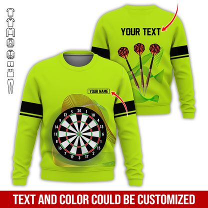 Customized Darts Sweatshirt, Personalized Name & text Sweatshirt,Black Line Pattern Sweatshirt For Men & Women, Perfect Gift For Darts Lovers, Friend, Family