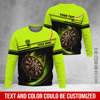 Customized Darts Sweatshirt, Personalized Name & Text Darts Sweatshirt, Darts Pattern Sweatshirt, Perfect Gift For Darts Lovers, Friend, Family