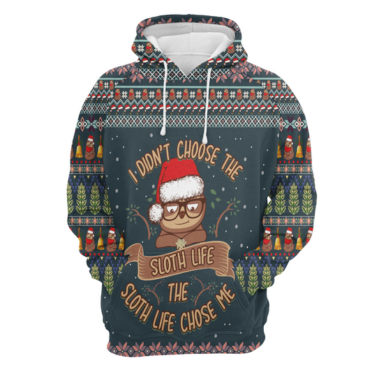 Sloth Pullover Premium Hoodie I Don't Choose The Sloth Life, Perfect Outfit For Men And Women On Christmas New Year Autumn Winter