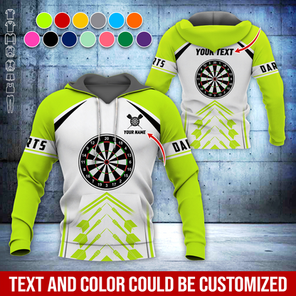 Personalized Darts Premium Hoodie, Dartsboards Pattern Hoodie White For Men & Women, Perfect Gift For Darts Lovers, Darts Player