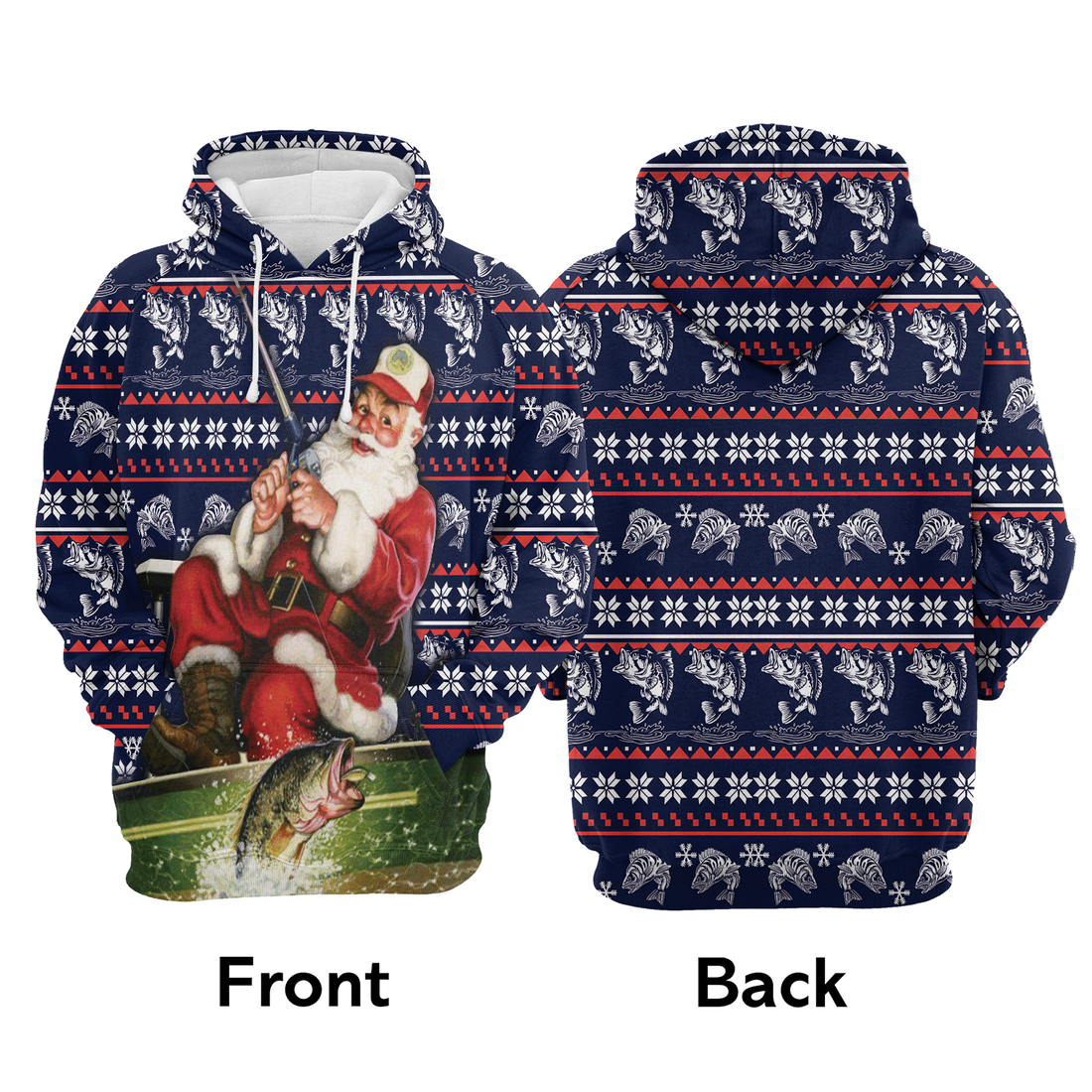 Fishing Premium Christmas Hoodie, Santa Fishing Unisex Hoodie For Men & Women - Perfect Gift For Christmas, Fishing Lover