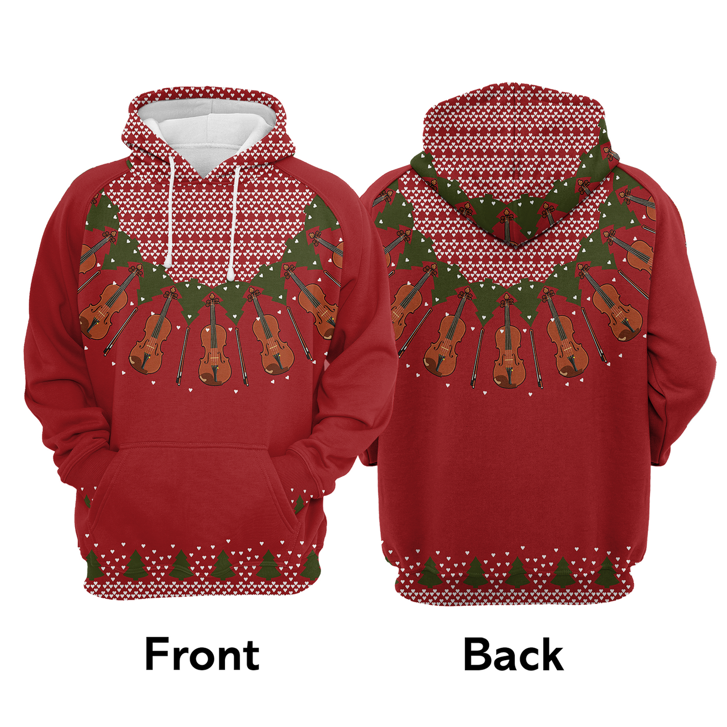 Violin Lover Christmas Pullover Premium Hoodie, Perfect Outfit For Men And Women On Christmas New Year Autumn Winter