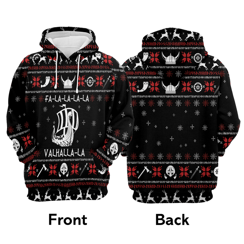 Viking Xmas Premium Christmas Hoodie, Valhalla Viking Unisex Hoodie For Men & Women - Perfect Gift For Christmas, Viking Lovers