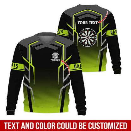 Customized Darts Sweatshirt, Dartsboards Pattern Sweatshirt Black For Darts Player, Perfect Gift For Darts Lovers, Friend, Family