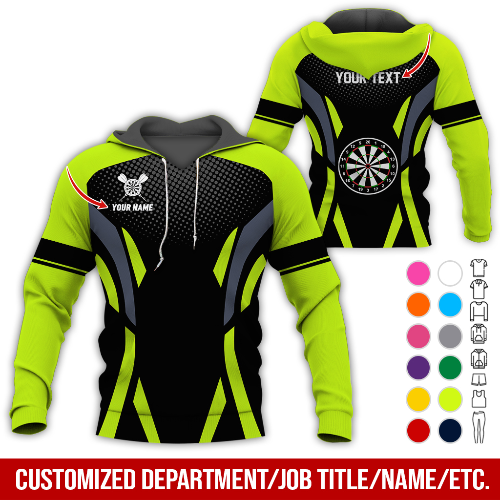 Personalized Darts Premium Hoodie, Custom Name & Text Darts Hoodie Gift For Darts Lovers, Friend, Family