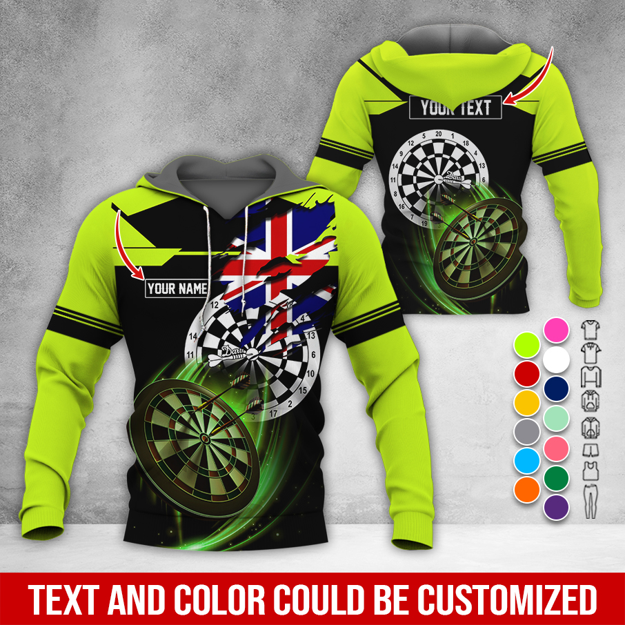 Customized Flag Darts Premium Hoodie, Custom Flag Hoodie For Men & Women, Perfect Gift For Darts Lovers, Friend, Family